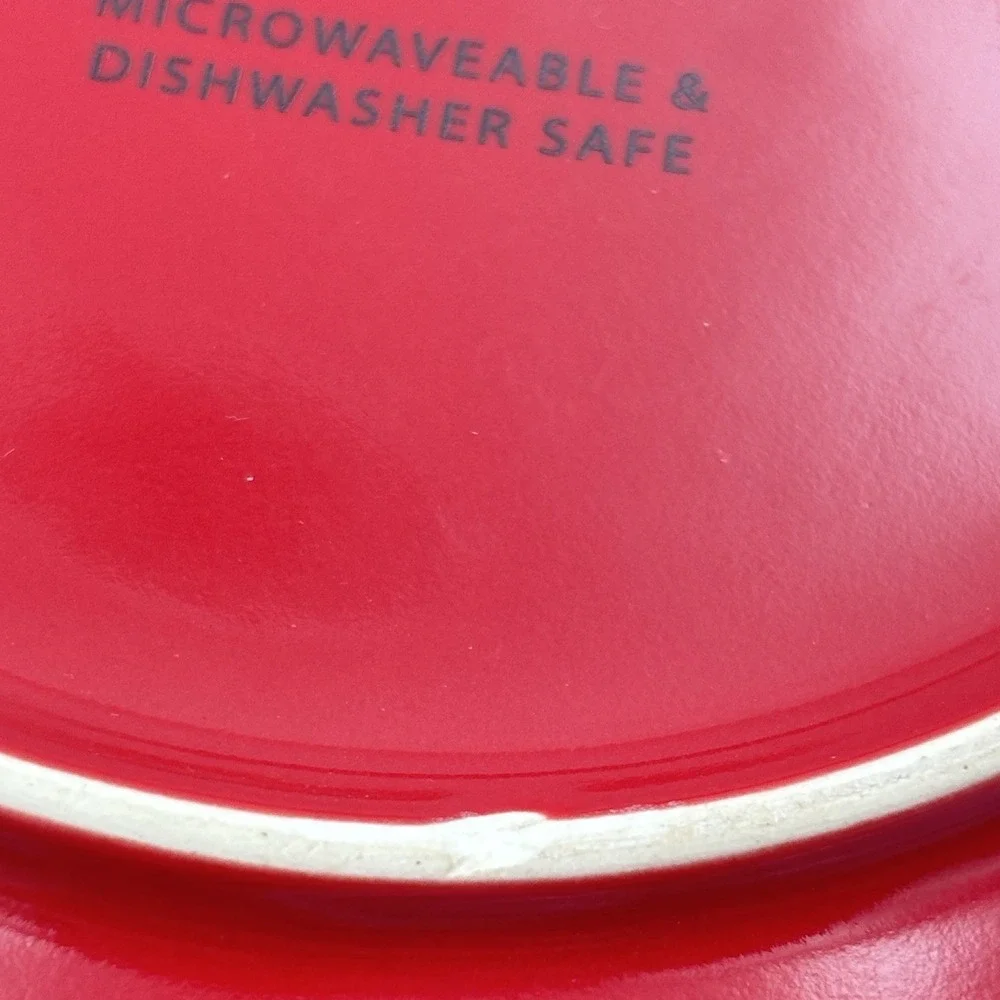 Pottery Barn Chinoise Dessert / Salad Plates Set of 6 Red & Gold 7